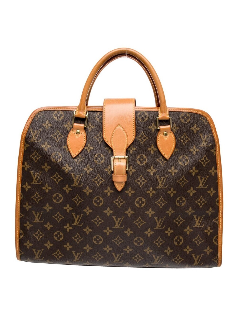 Louis Vuitton LV Monogram Rivoli Satchel with Top Leather Handles